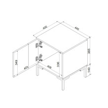 Cama Bedside table 2pc MERCI 44x40x52.5 black / oak artisan