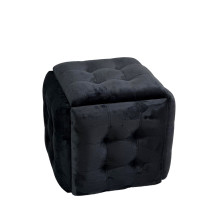 Puff-transformer 5in1 - 5 stools in 1 pouffe black velvet