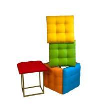 Puff-transformer 5in1 - 5 stools in 1 multicolour pouffe