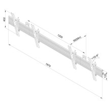 MONITOR ACC WALL MOUNT / MENU / 32-55&quot; NMPRO-WMB2 NEOMOUNTS