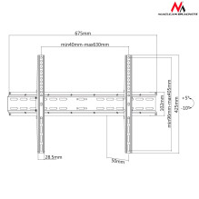 Maclean MC-749 LCD LED Plasma TV Mount Wall Mount Slim Max. Vesa 600x400 (37-70&quot; 35kg)