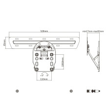 Maclean MC-806 televizoriaus laikiklis 165,1 cm (65&quot;) Juodas