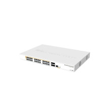 Jungiklis, MIKROTIK, L3 tipas, stovas, 24x10Base-T / 100Base-TX / 1000Base-T, 4xSFP+, 1xRJ45, CRS328-24P-4S+RM