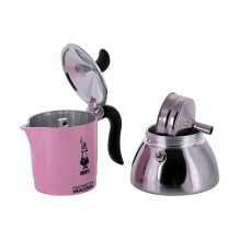 Bialetti 6586 Moka pot 0.15 L Black, Pink, Silver