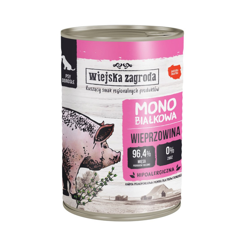 COUNTRY FARM Mono-protein Pork - wet dog food - 400g