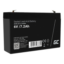 Nereikalaujantis priežiūros AGM VRLA Battery Green Cell AGM39 6V 7,2Ah (signalizacijos sistemai, kasos aparatui, žaislui