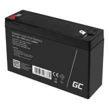 Maintenance-free AGM VRLA Battery Green Cell AGM39 6V 7.2Ah (for alarm system, cash register, toy)