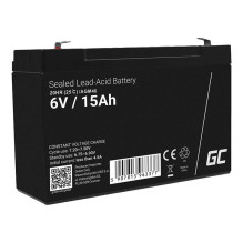 Nereikalaujantis priežiūros AGM VRLA Battery Green Cell AGM40 6V 15Ah (signalizacijos sistemai, kasos aparatui, žaislui)