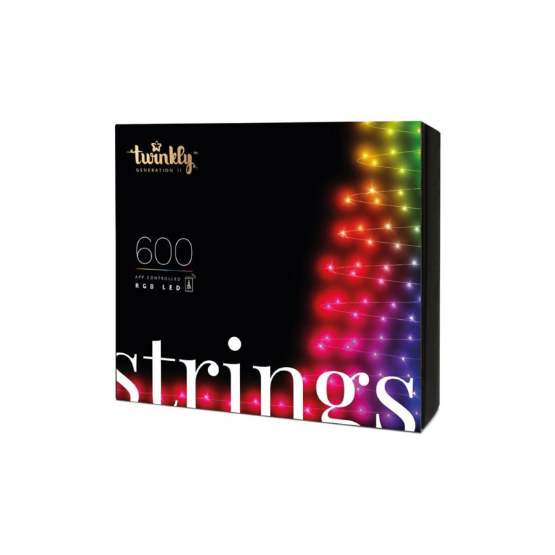 TWINKLY Strings 600 (TWS600STP-BEU) Smart Christmas tree lights 600 LED RGB 48 m