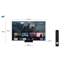 TCL C84 Series 65C845 TV 165.1 cm (65&quot;) 4K Ultra HD Smart TV Wi-Fi Black 2000 cd / m²