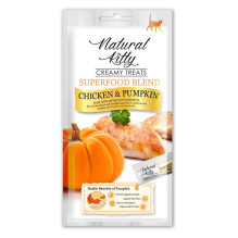 NATURAL KITTY Superfood Blend Chicken with pumpkin - cat treats - 4 x 12g