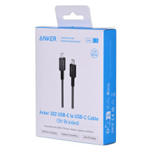 Anker 322 USB cable 0.9 m USB C Black