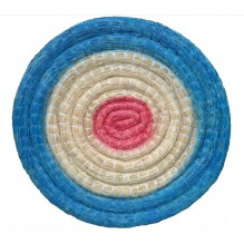 Round straw archery mat 65 cm - painted target zones