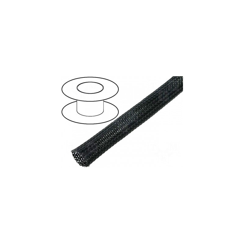 Polyester braid 12mm (11-17mm) black