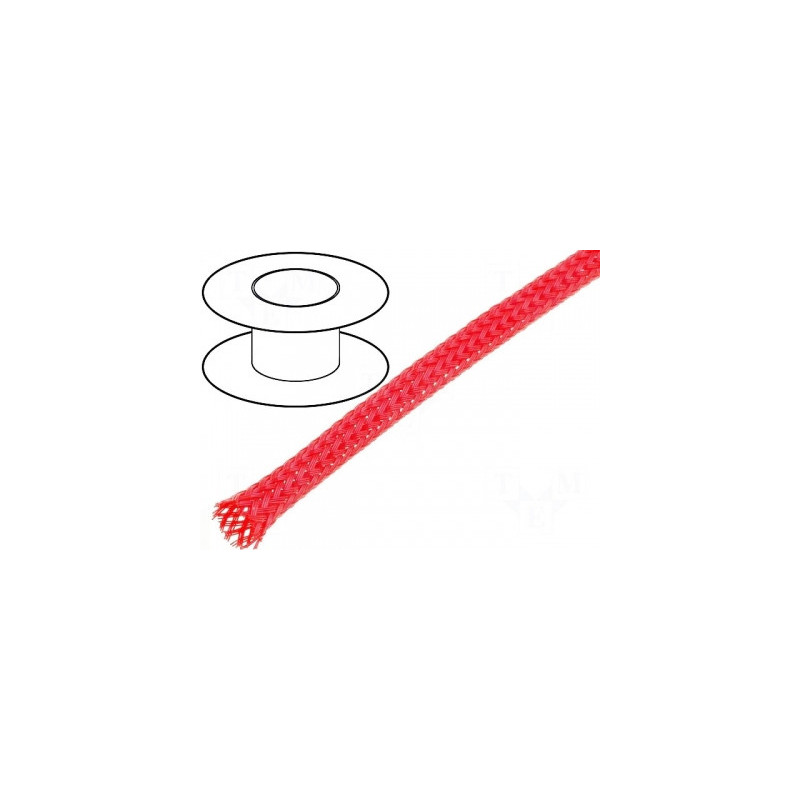 Poliesterio pynė 4mm (3-7mm) raudona