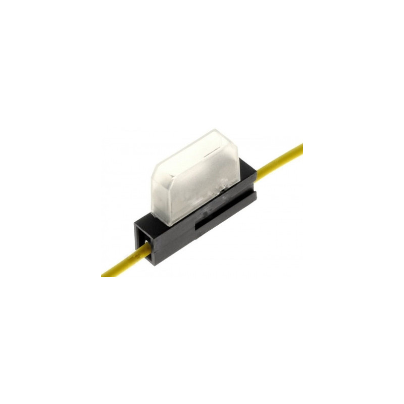 Ašmenų saugiklio laikiklis. 2,5 mm2 geltonas kabelis