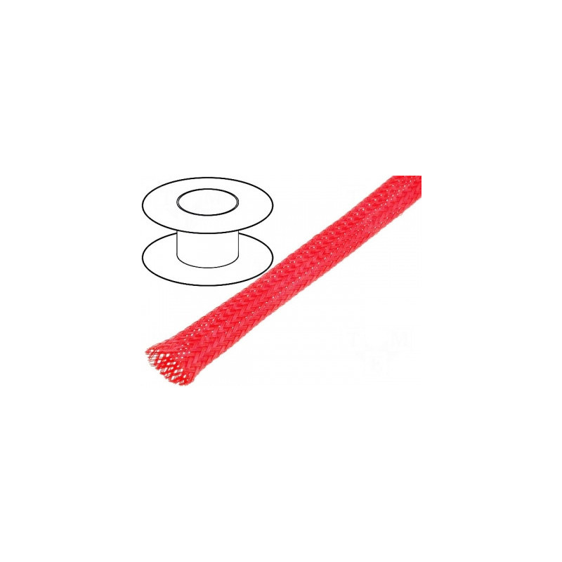 Poliesterio pynė 12mm (11-17mm) raudona
