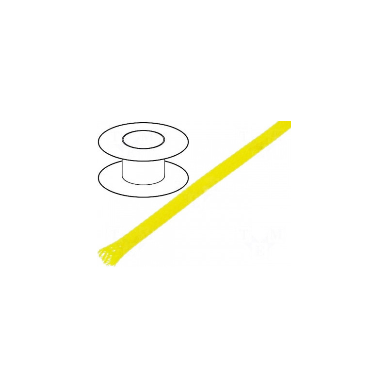 Poliesterio pynė 4mm (3-7mm) geltona