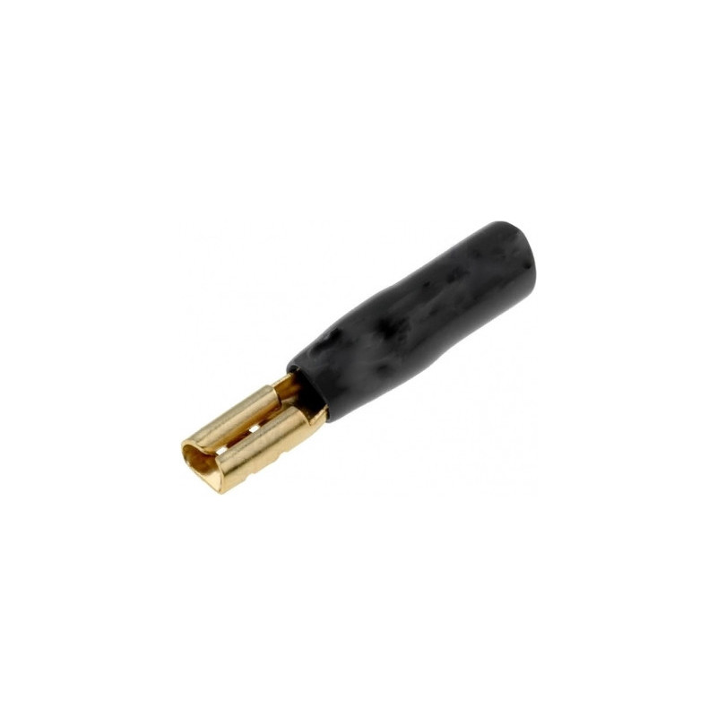 Gold-plated flat connector 2.8 mm, black
