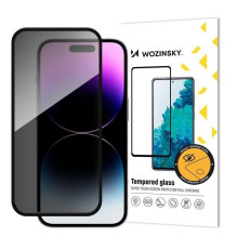 LCD apsauginis stikliukas &quot;Wozinsky Privacy 5D Full Glue&quot; Apple iPhone 16 Plus pritaikytas dėklui Anti Spy