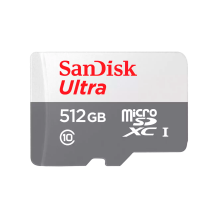 SanDisk Ultra microSDXC 512GB 100MB/ s, 10 klasė UHS-I, EAN: 0619659196622