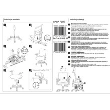 Ergonomiška biuro kėdė SAGA PLUS juoda