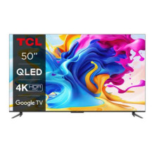 TV Set, TCL, 50&quot;, 4K / Smart, QLED, Wireless LAN, Bluetooth, Google TV, Black, 50C643