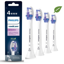 Philips S2 Sensitive HX6054 / 10 itin minkštų keičiamų garsinių šepetėlių galvučių