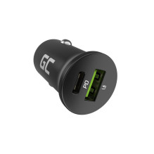 Green Cell GC CADM-GC-38AC - USB-Ladegeraet 38 W 1x USB-C USB-A schwarz Flashlight, GPS, Headphones, Mobile phone, Navig