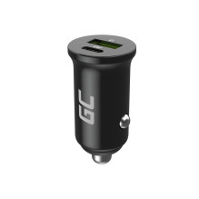 Green Cell GC CADM-GC-38AC – USB-Ladegeraet 38 W 1x USB-C USB-A schwarz žibintuvėlis, GPS, ausinės, mobilusis telefonas,