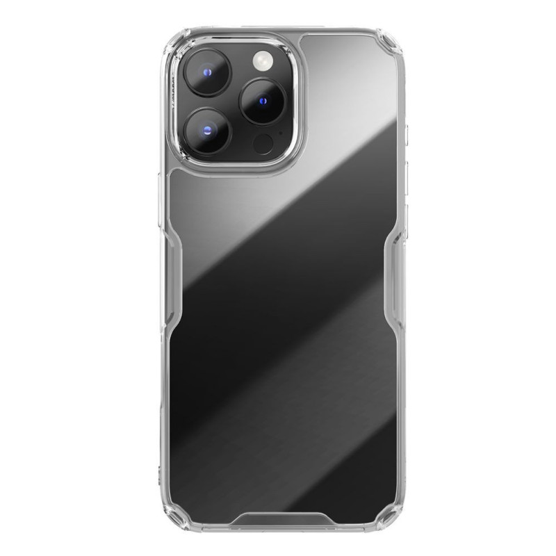 Nillkin Nillkin Nature Pro dėklas, skirtas iPhone 16 Pro Max – skaidrus ir baltas