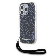 Karl Lagerfeld Karl Lagerfeld Zebra su laidu iPhone 15 Pro Max dėklas – violetinis