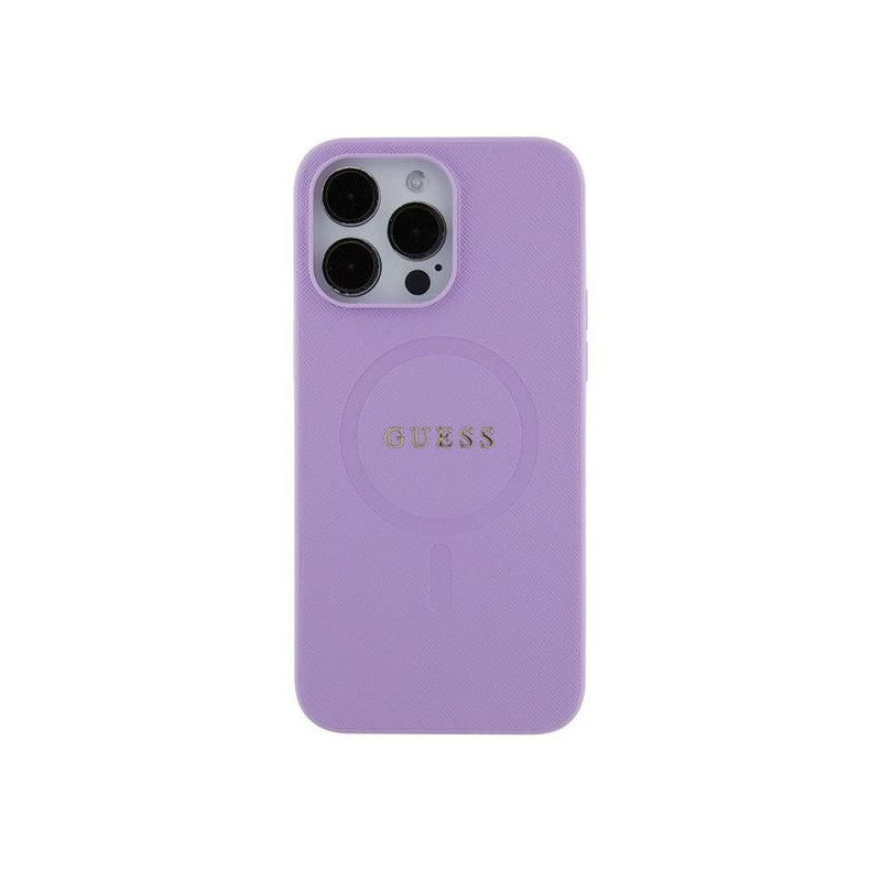 Guess Guess Saffiano MagSafe iPhone 16 Pro Max Case - Purple