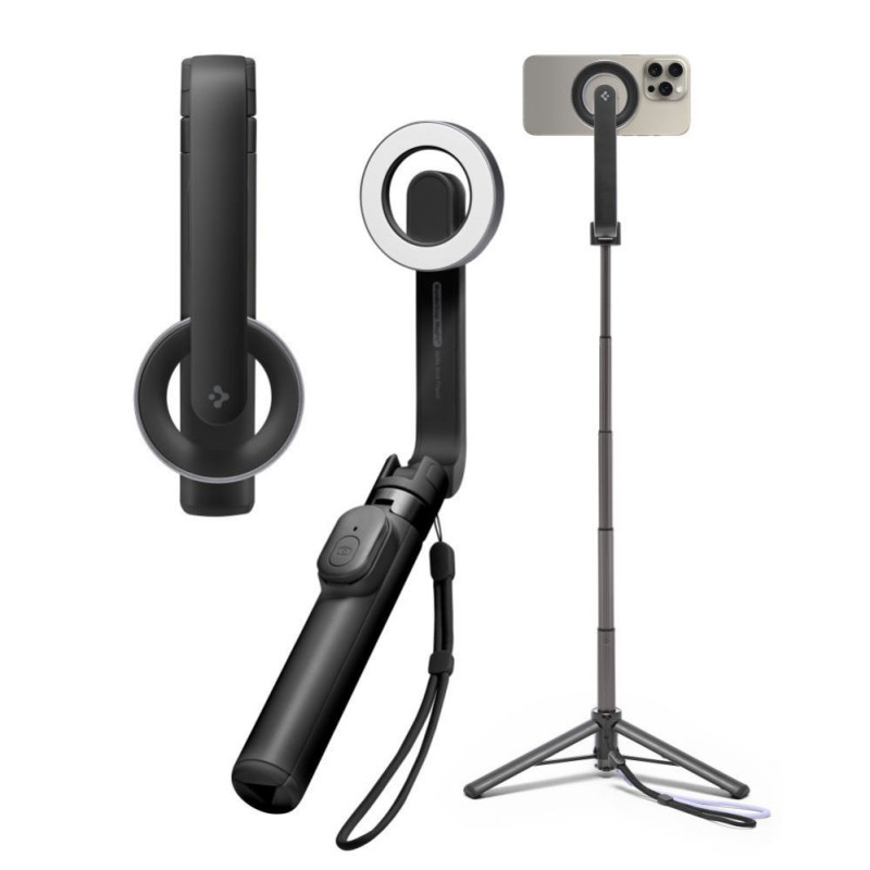 Spigen Selfie stick Spigen S571W MagSafe Bluetooth with tripod - black