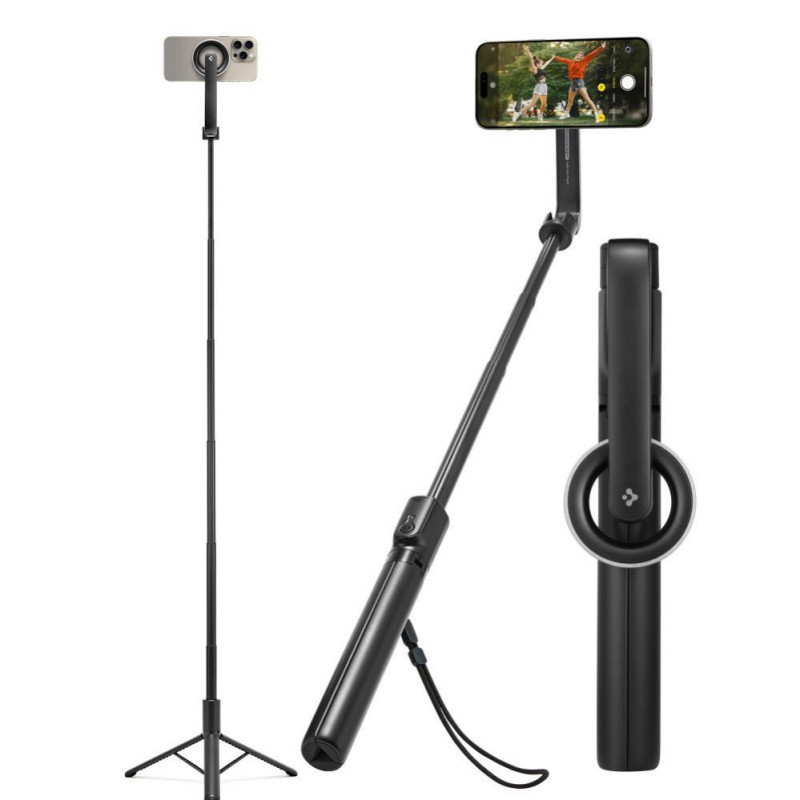 Spigen Selfie stick Spigen S580W MagSafe Bluetooth with tripod - black