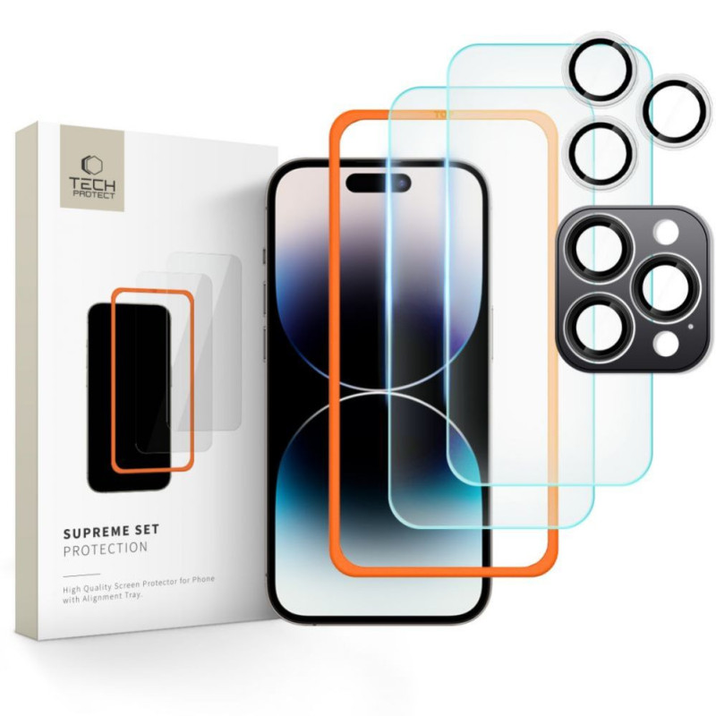 Tech-Protect Tech-Protect Supreme Set tempered glass for iPhone 16 Pro - transparent (3 pcs.)