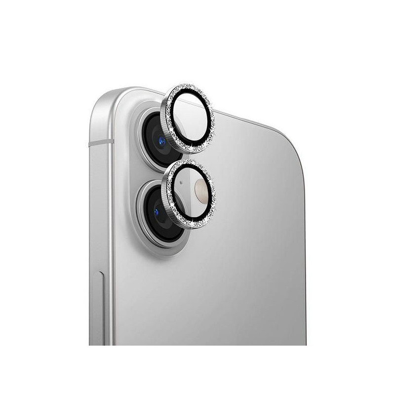 UNIQ Uniq Optix Aluminum Camera Lens Protector iPhone 16 6.1&quot; / 16 Plus 6.7&quot; white shimmer camera lens glass w