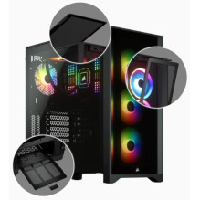 Corsair iCUE 4000X RGB Midi bokštas juodas