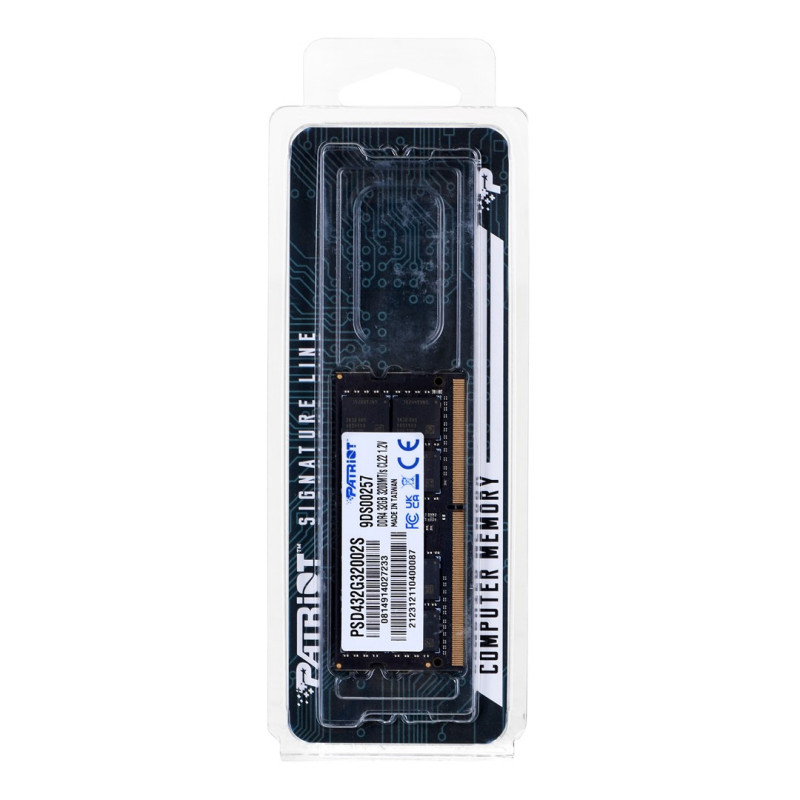 Patriot Memory Signature PSD432G32002S atminties modulis 32 GB 1 x 32 GB DDR4 3200 MHz