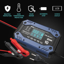 Qoltec 52482 vehicle battery charger 12 / 24 V Black, Blue