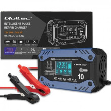 Qoltec 52482 vehicle battery charger 12 / 24 V Black, Blue