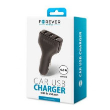 Forever Universal Triple USB car charger CC-05 4.8A Black