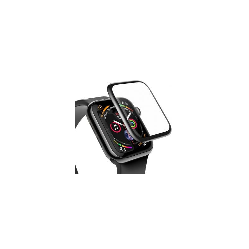 Baseus Apple Baseus 0,23 mm lenktas ekranas grūdintas stiklas, 38 mm, skirtas Apple Watch Black (SGAPWA4-C01)