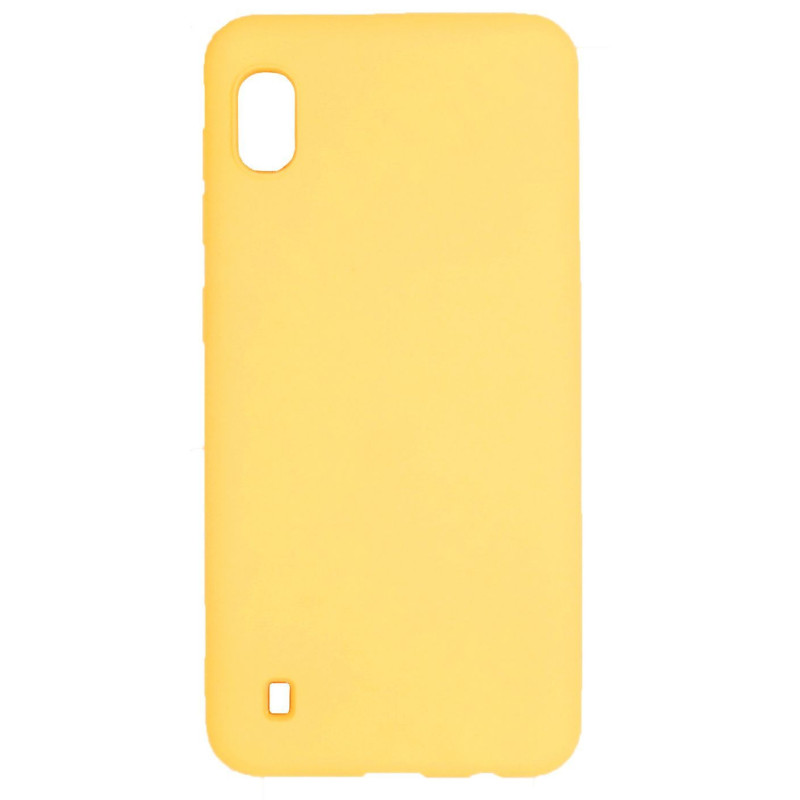 Evelatus Samsung Galaxy A10 Soft Touch Silicone Case with Strap Yellow