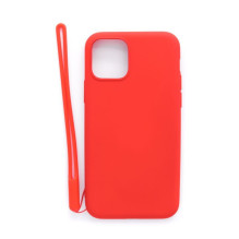 Evelatus Apple iPhone 11 Pro Soft Touch Silicone Case with Strap Red