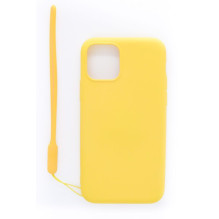 Evelatus Apple iPhone 11 Pro Soft Touch Silicone Case with Strap Yellow