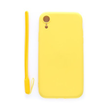 Evelatus Apple iPhone XR Soft Touch Silicone Case with Strap Yellow