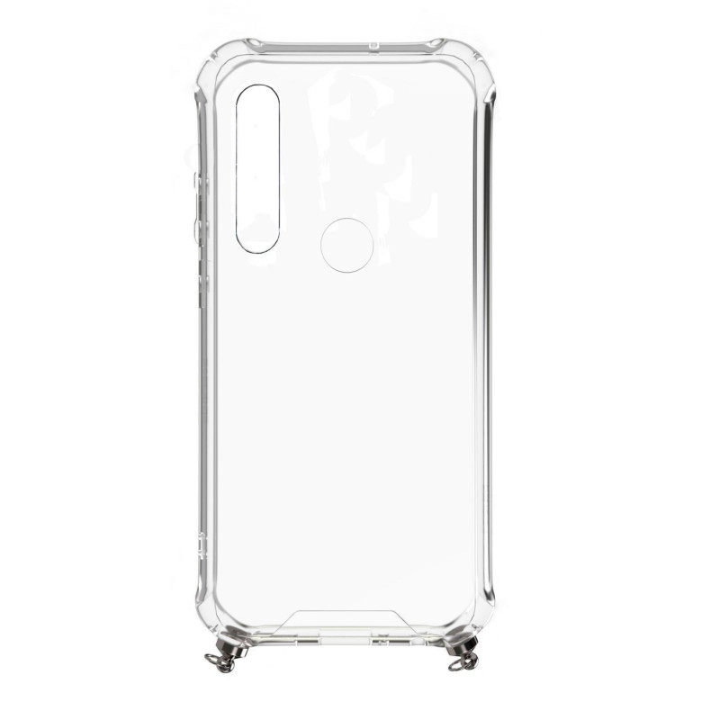 Evelatus Xiaomi Xiaomi Redmi Note 8 / Redmi Note 8 2021 Silicone Transparent with Necklace TPU Strap Gold