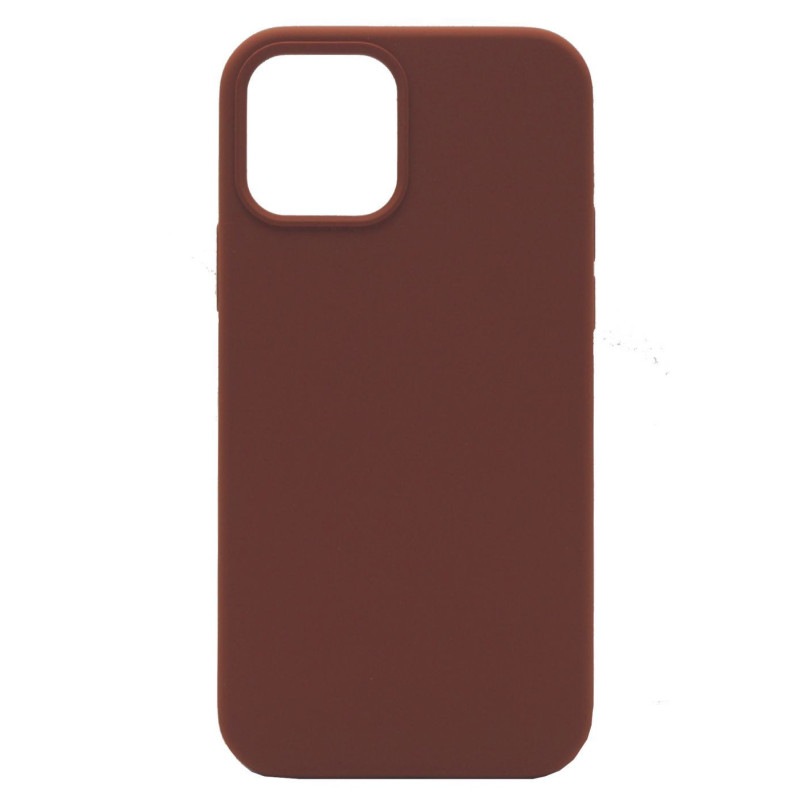 Evelatus Apple iPhone 12 / 12 Pro Premium Soft Touch Silicone Case Dark Coffee