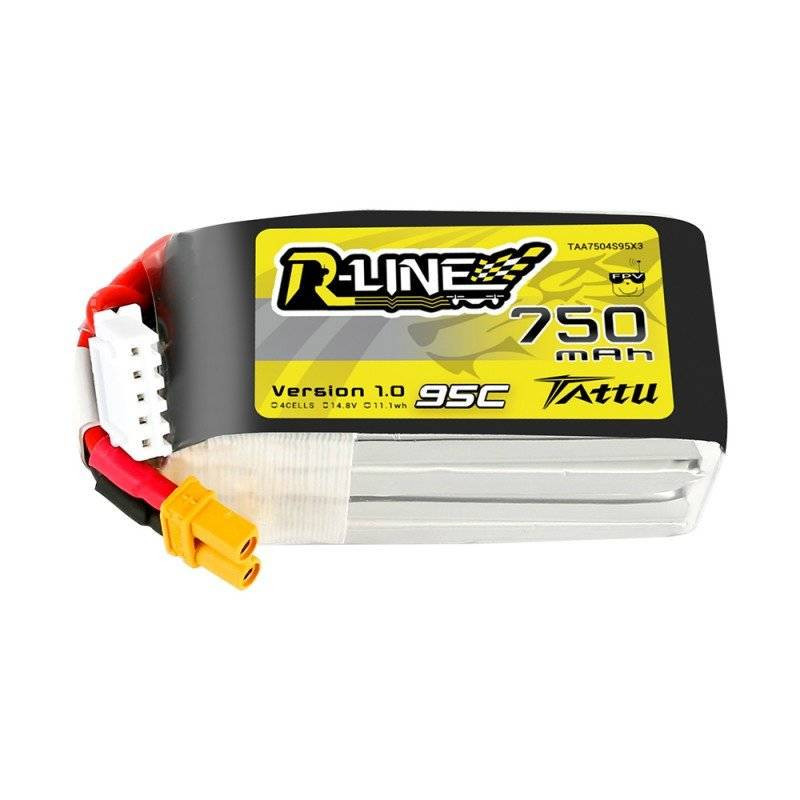 Battery Tattu R-Line 750mAh 14.8V 95C 4S1P JST-XHR